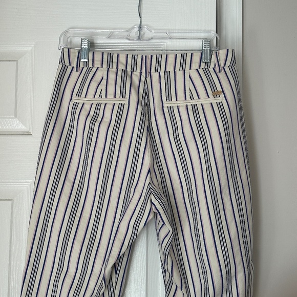 Scotch & Soda Amsterdam Lowry Stripe Slim Fit Pants In Blue Pink White Size 28 - Picture 3 of 10